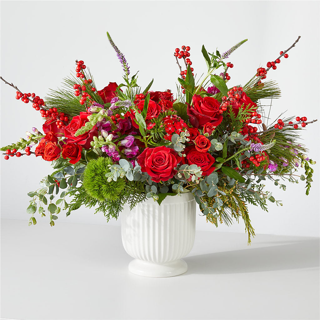 Big Red Bow Bouquet – Jy Floristeria, Trenton NJ