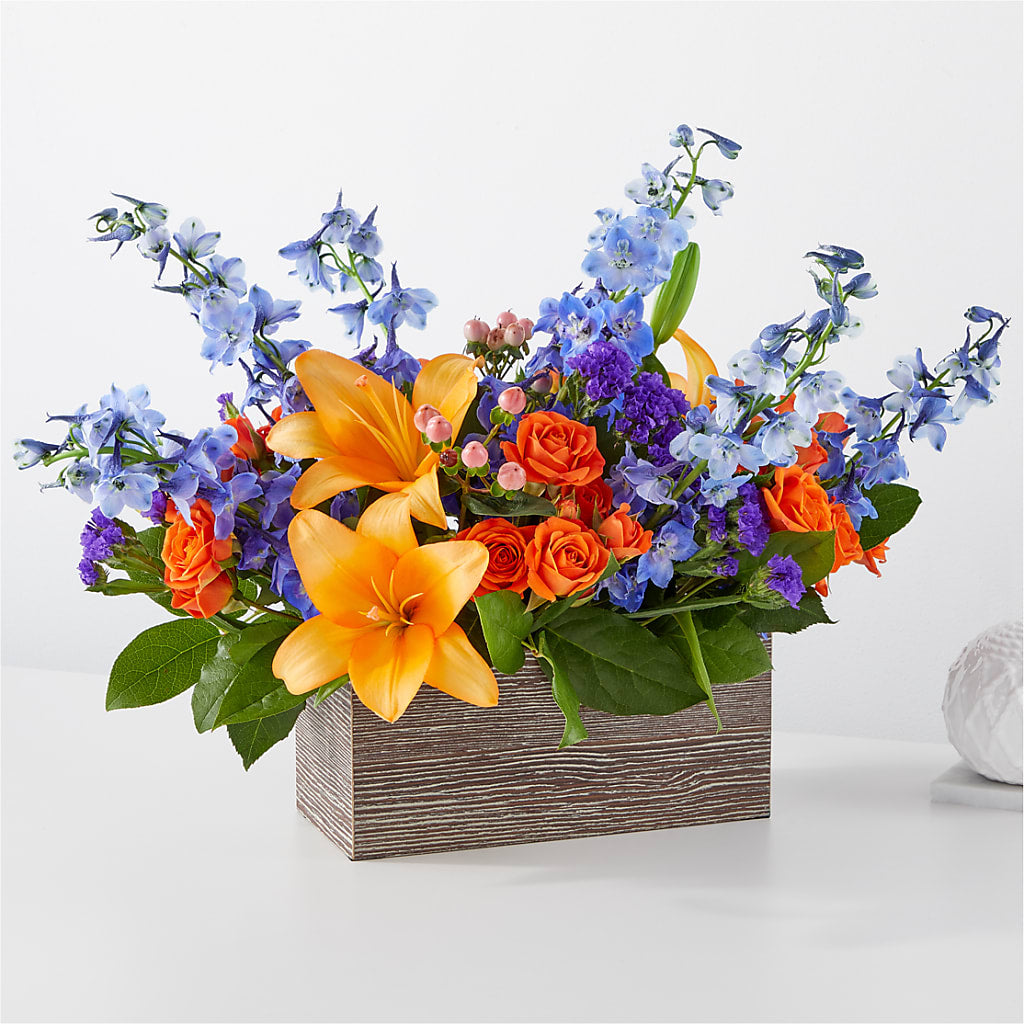 Radiant Citrus Box Bouquet – Jy Floristeria, Trenton NJ