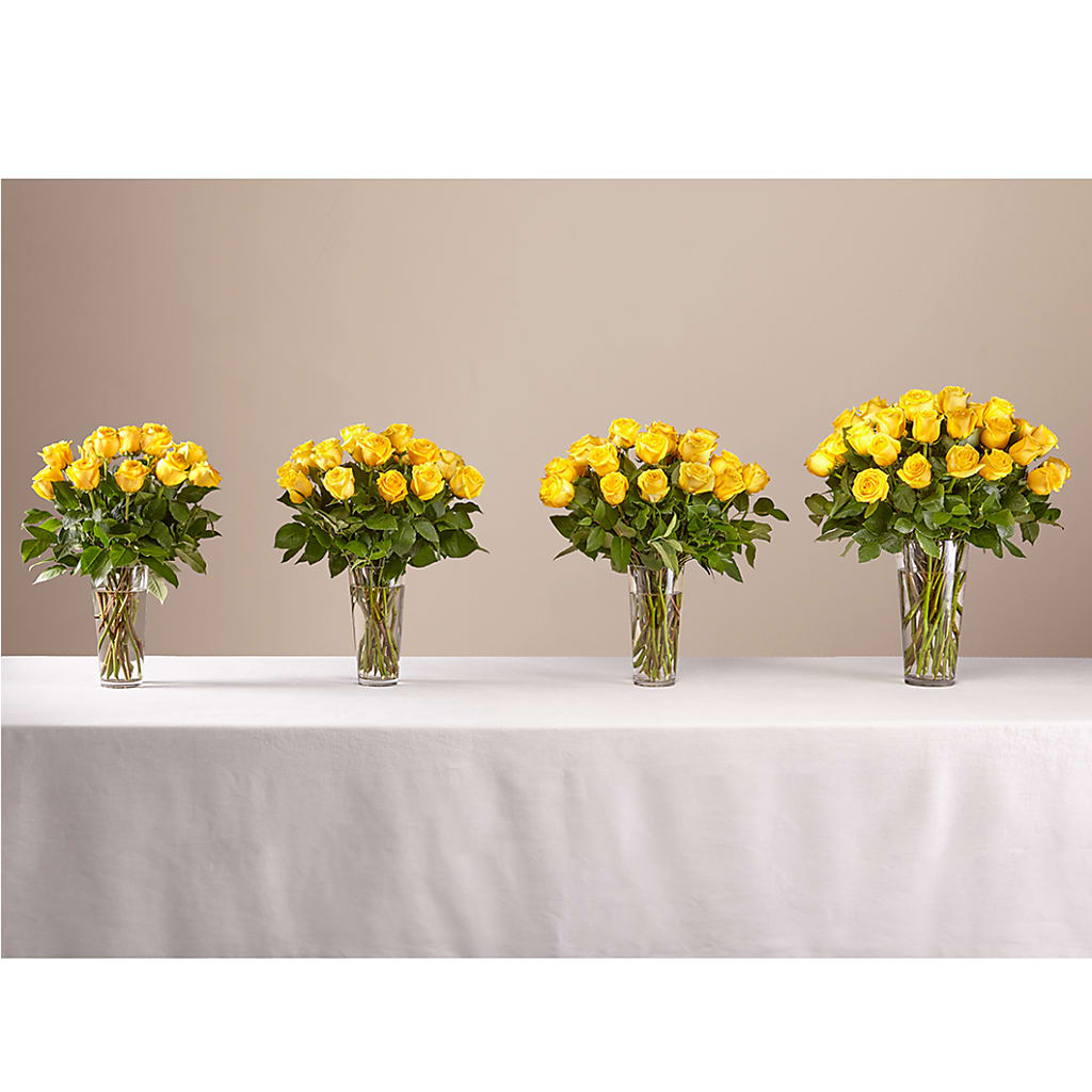 Long Stem Yellow Rose Bouquet – Jy Floristeria, Trenton NJ