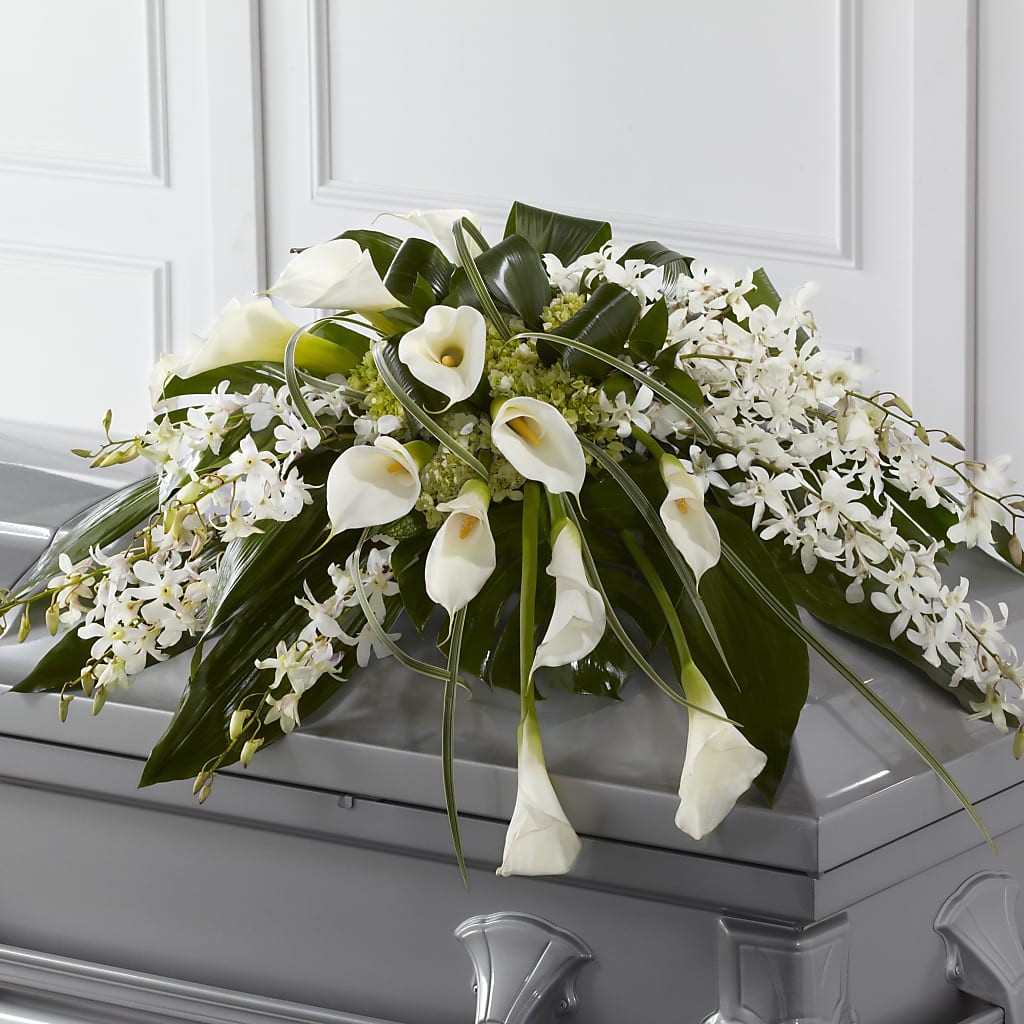 Angel Wings Casket Spray – Jy Floristeria, Trenton NJ