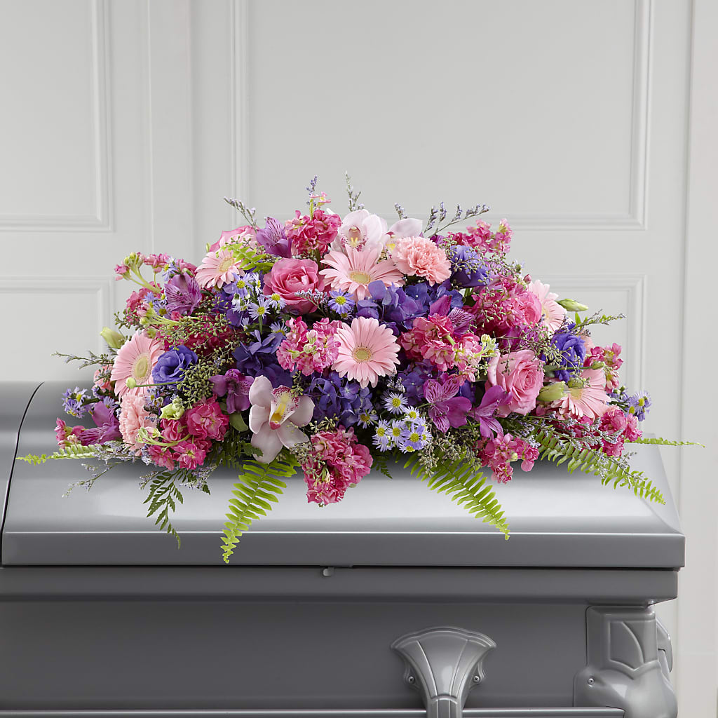 Glorious Garden Casket Spray – Jy Floristeria, Trenton NJ