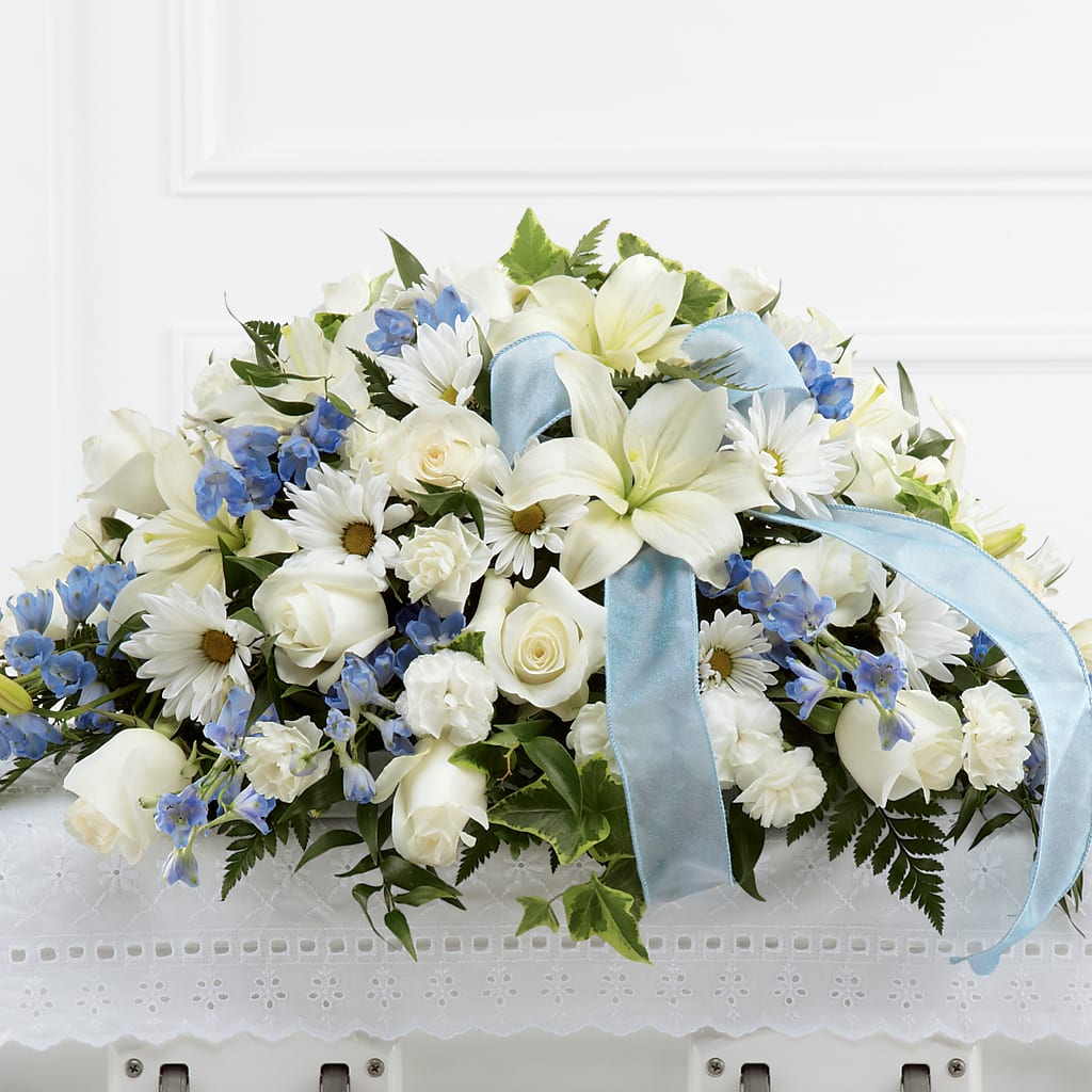 Tender Treasure Casket Spray – Jy Floristeria, Trenton NJ