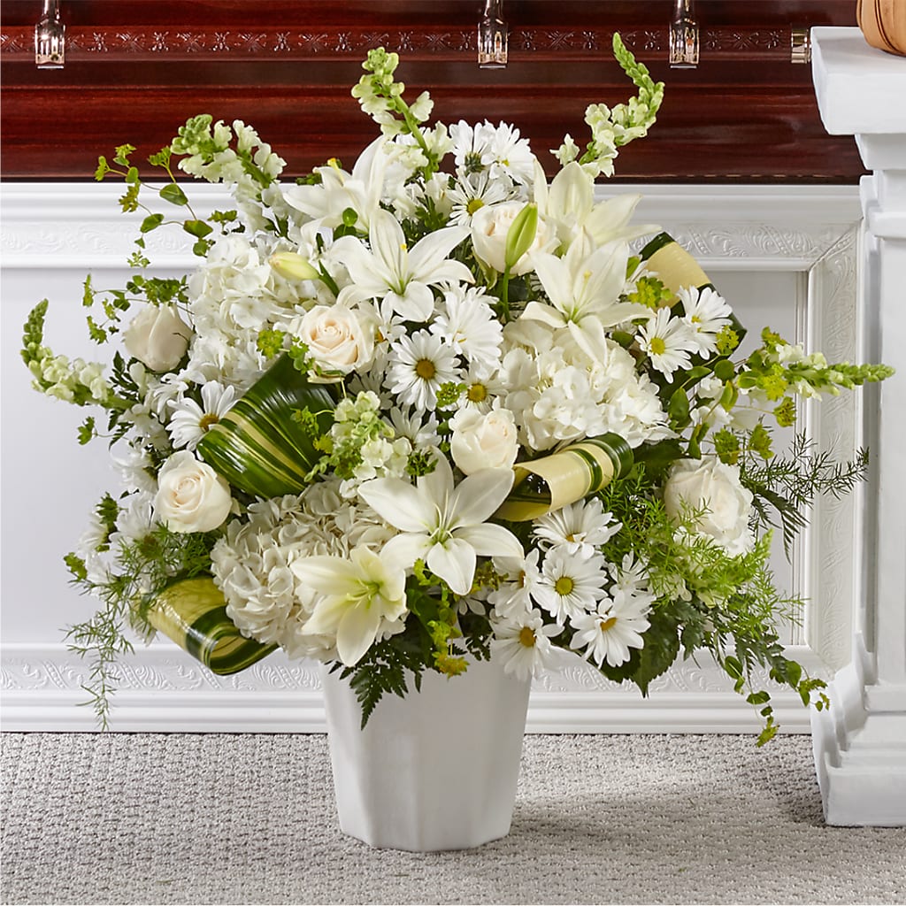 Thoughts of Tranquility Floor Basket – Jy Floristeria, Trenton NJ