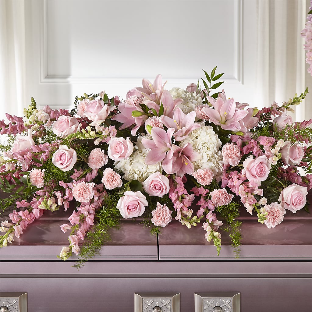 Life & Remembrance Casket Spray – Jy Floristeria, Trenton NJ