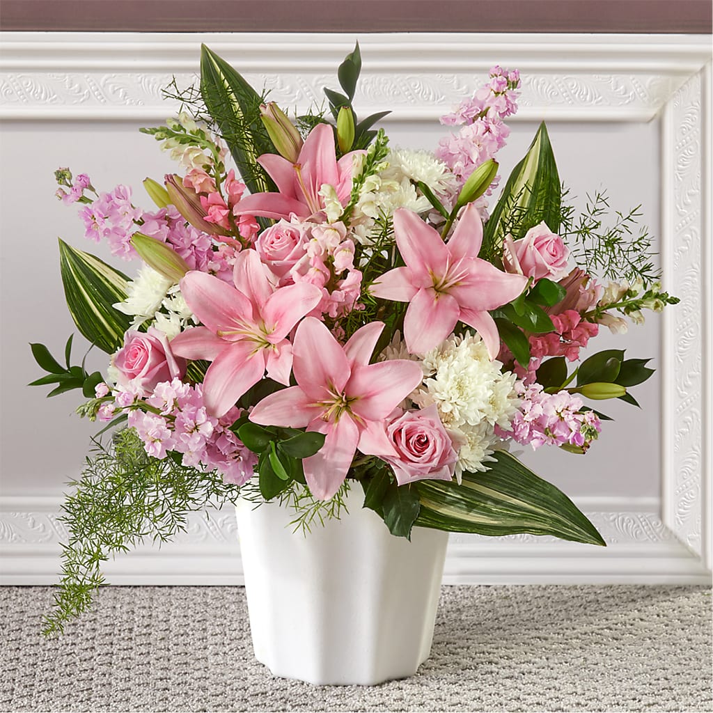 Simply Serene Floor Basket – Jy Floristeria, Trenton NJ
