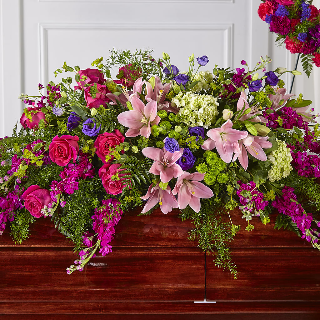 Radiant Tribute Casket Spray – Jy Floristeria, Trenton NJ
