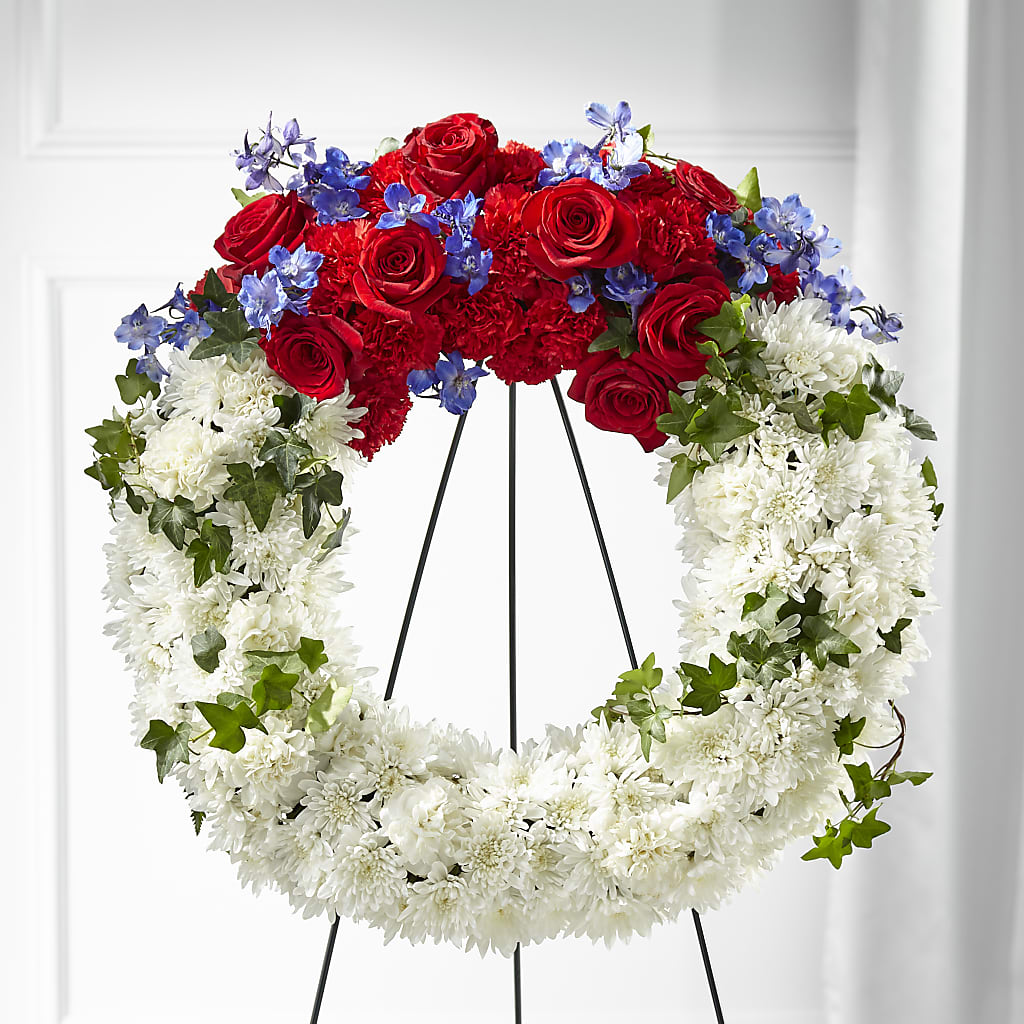 Patriotic Passion Wreath – Jy Floristeria, Trenton NJ