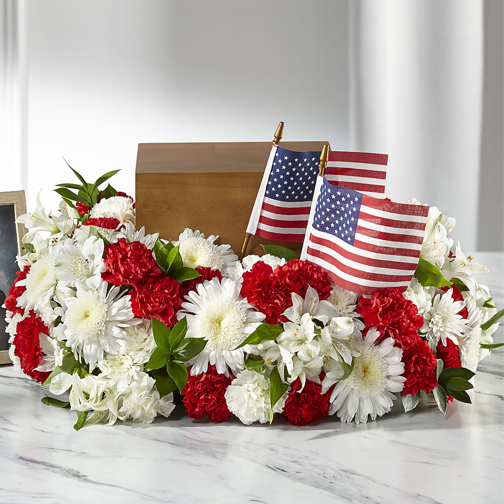 Spirit of Patriotism Cremation Adornment – Jy Floristeria, Trenton NJ