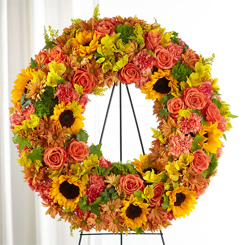 Autumnal Memories Wreath (Standard) – Jy Floristeria, Trenton NJ