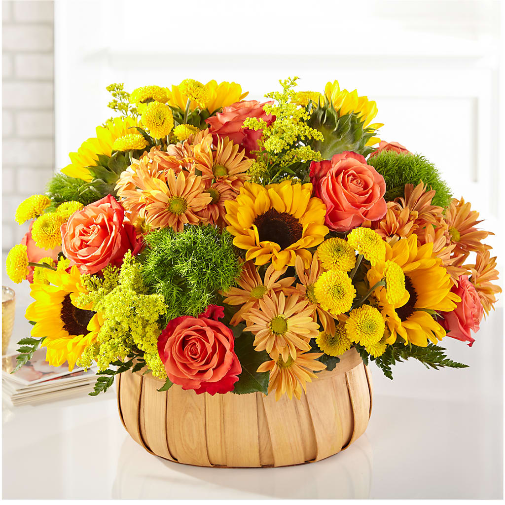 Harvest Sunflower Basket – Jy Floristeria, Trenton NJ