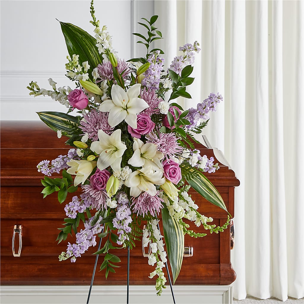 Grateful Hearts Standing Spray – Jy Floristeria, Trenton NJ