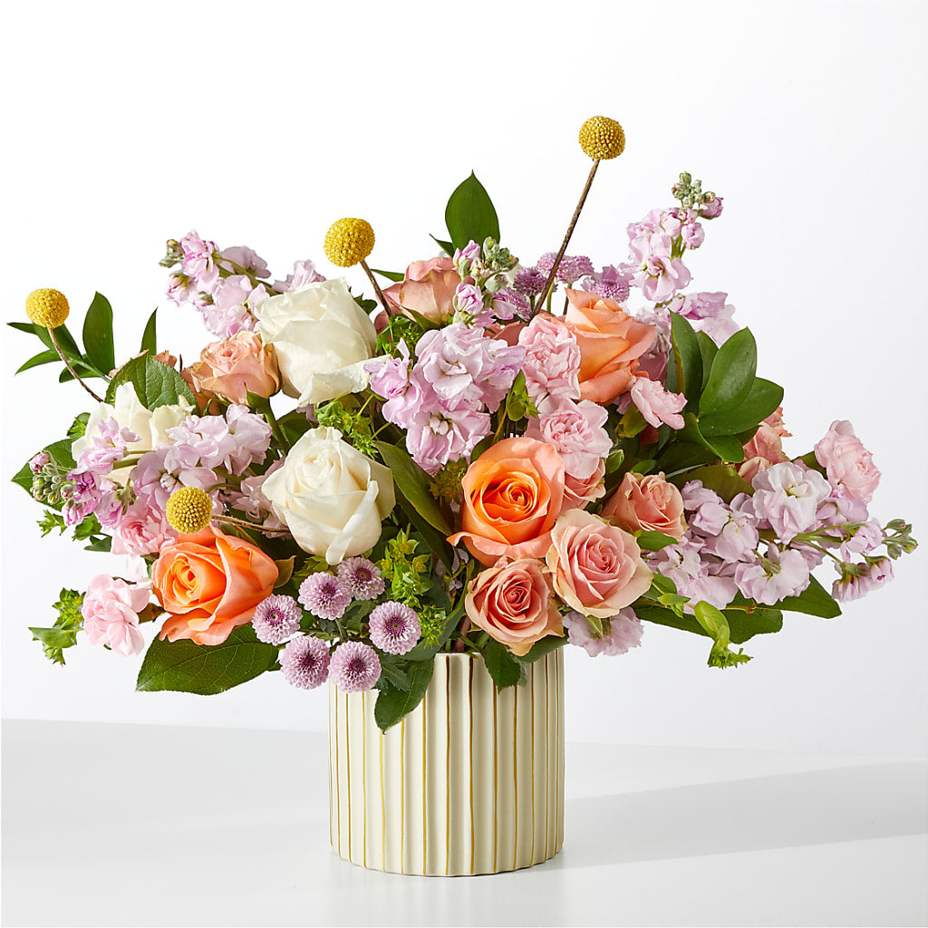 French Market Bouquet with Ivory Vase – Jy Floristeria, Trenton NJ