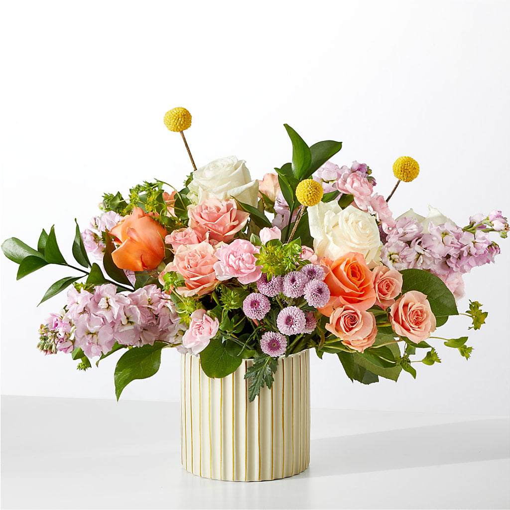 French Market Bouquet with Ivory Vase – Jy Floristeria, Trenton NJ