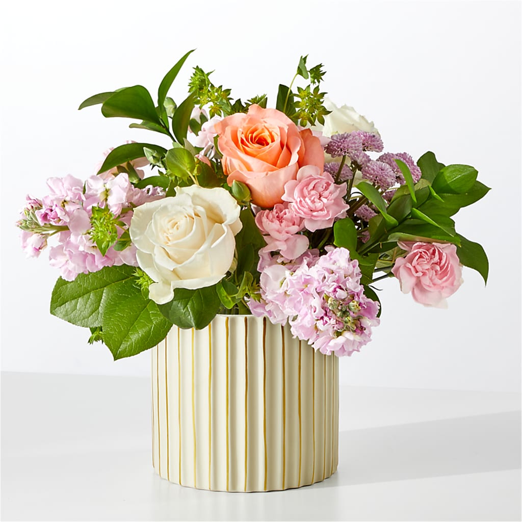 French Market Bouquet with Ivory Vase – Jy Floristeria, Trenton NJ
