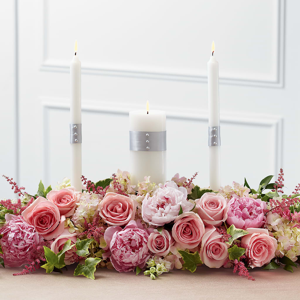 Worldwide Romance Unity Candle Arrangement – Jy Floristeria, Trenton NJ