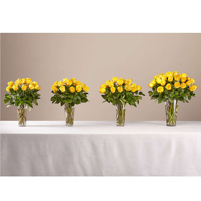 Long Stem Yellow Rose Bouquet –  Jy Floristeria, Trenton NJ