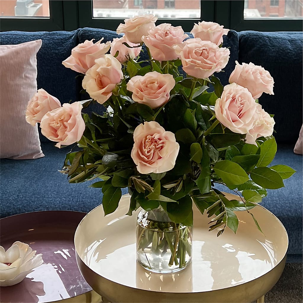 Long Stem Pink Rose Bouquet –  Jy Floristeria, Trenton NJ