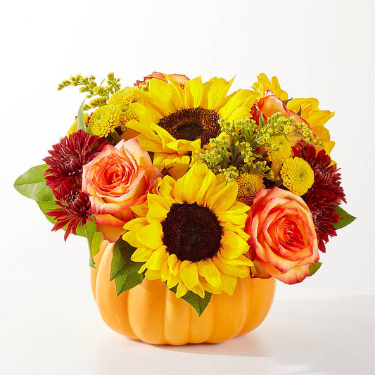 Golden Gourd Pumpkin Bouquet –  Jy Floristeria, Trenton NJ