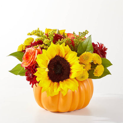 Golden Gourd Pumpkin Bouquet –  Jy Floristeria, Trenton NJ