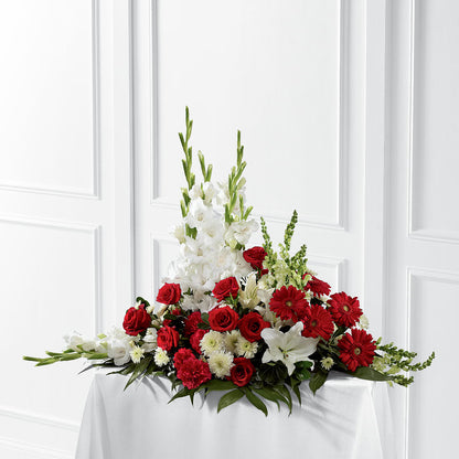 Crimson & White Arrangement –  Jy Floristeria, Trenton NJ