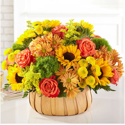 Harvest Sunflower Basket –  Jy Floristeria, Trenton NJ