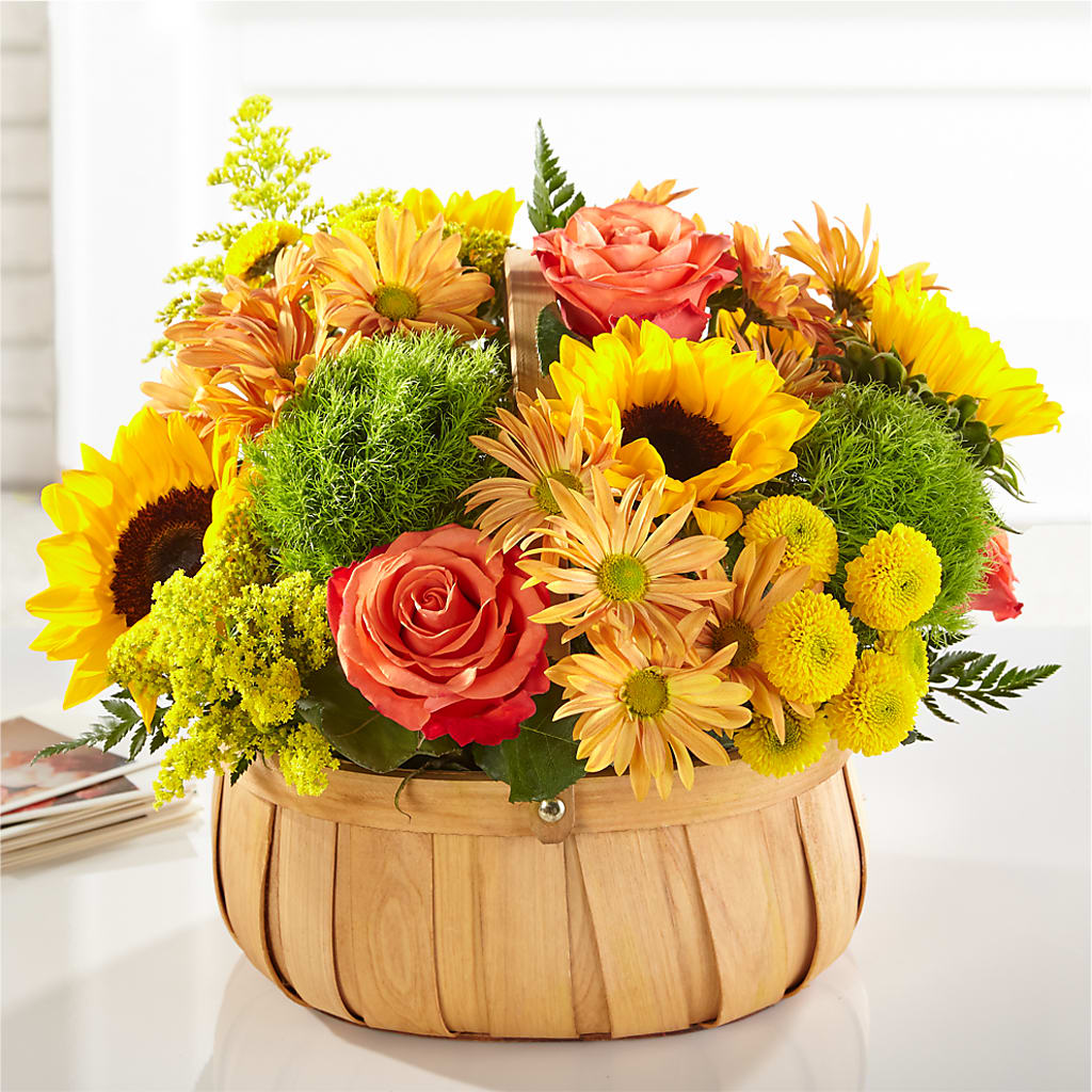 Harvest Sunflower Basket –  Jy Floristeria, Trenton NJ
