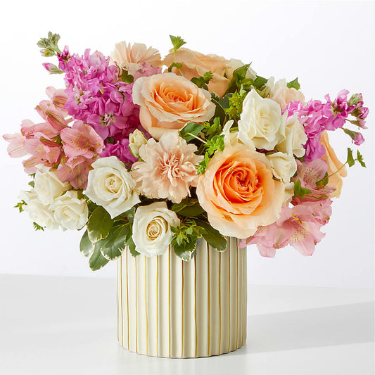 Paradise Bouquet with Ivory Vase –  Jy Floristeria, Trenton NJ