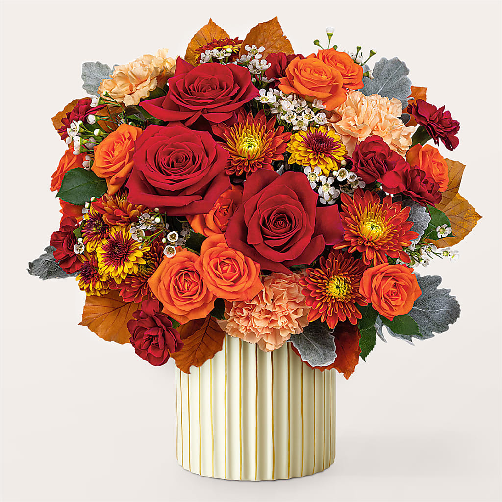 Merlot Bouquet with Ivory Vase –  Jy Floristeria, Trenton NJ