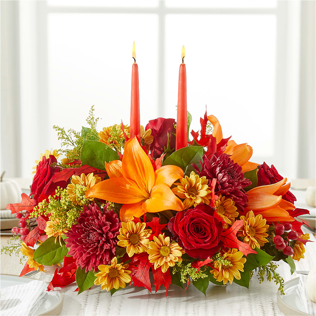 Autumn's Embrace Centerpiece –  Jy Floristeria, Trenton NJ